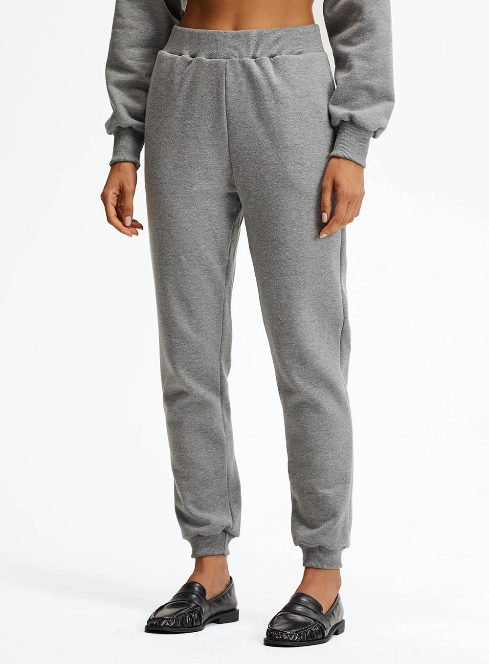 Calça Moletom Feminina Jogger Cinza 2