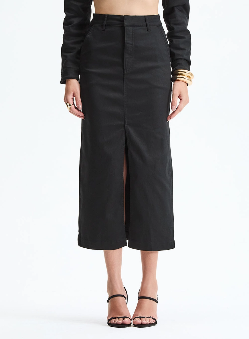Saia Sarja Midi Slim Preto 2