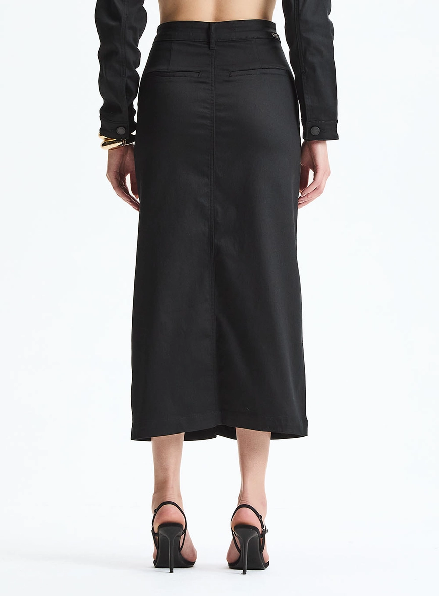 Saia Sarja Midi Slim Preto 4