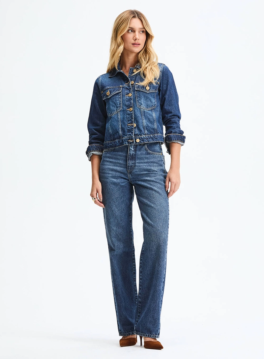 Jaqueta Jeans Feminina Comfort Índigo 1