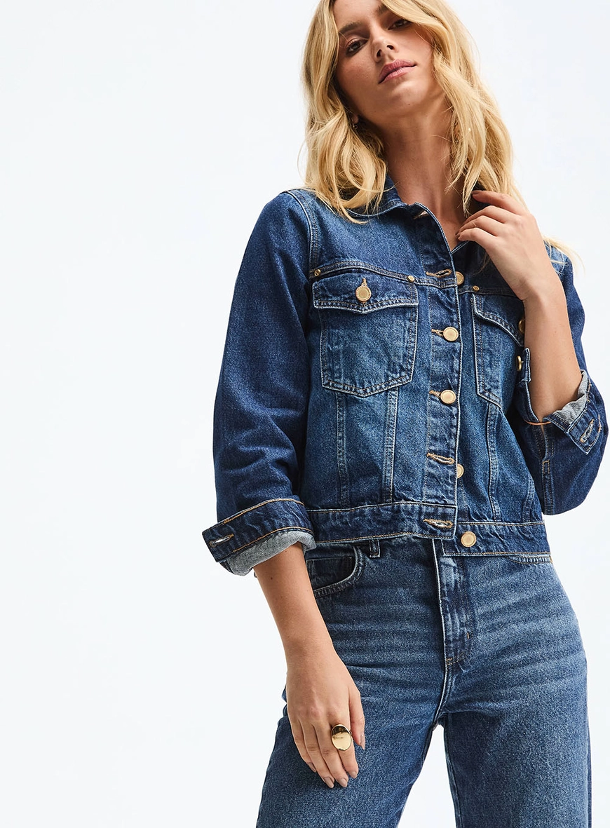 Jaqueta Jeans Feminina Comfort Índigo 3