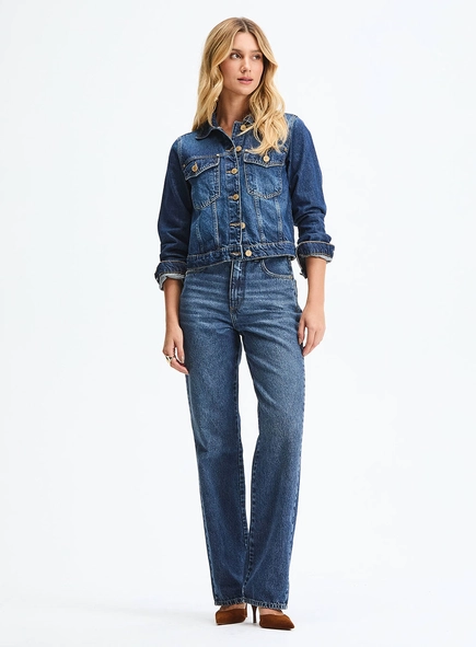 Jaqueta Jeans Feminina Comfort