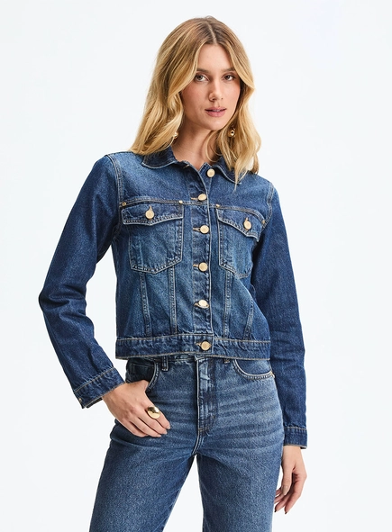 Jaqueta Jeans Feminina Comfort