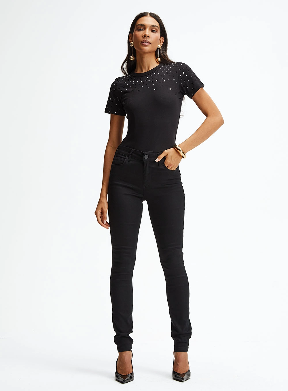 Camiseta Com Aplicação Preto 4