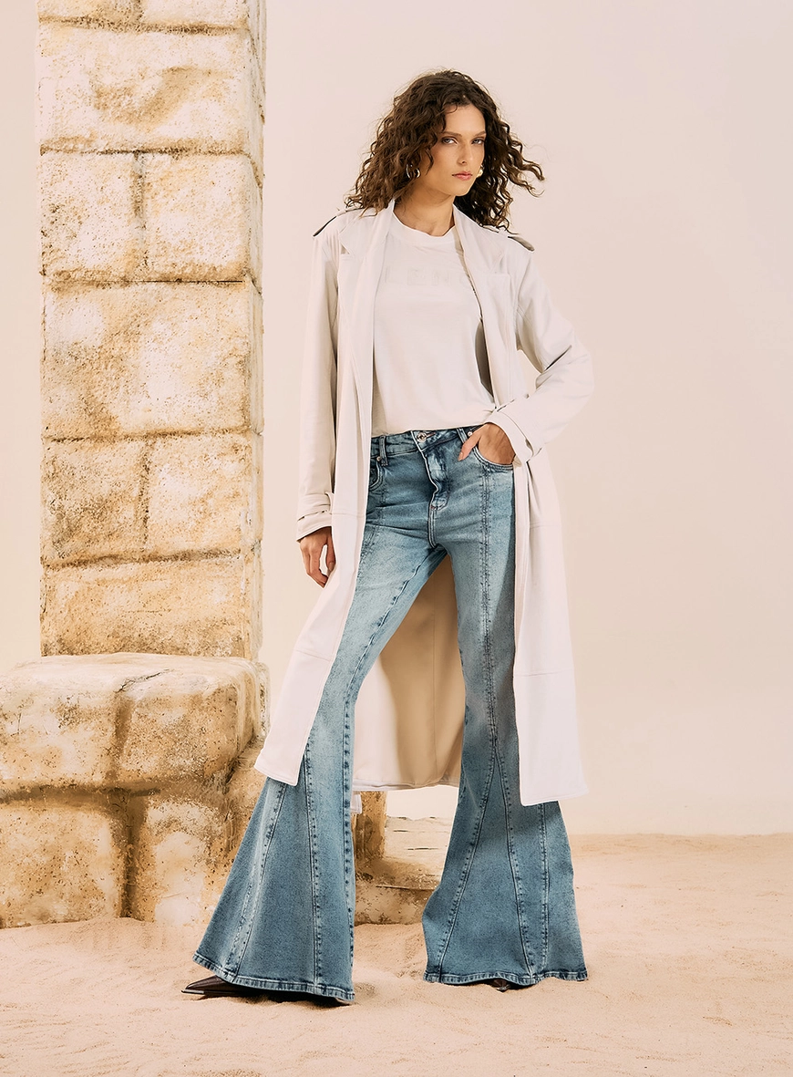 Calça Jeans Maxi Flare Índigo 1