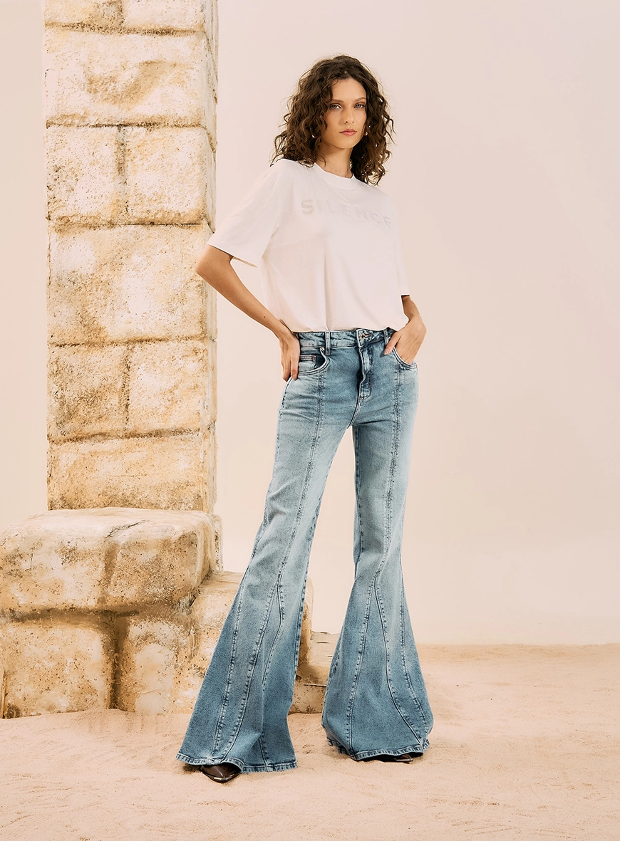 Calça Jeans Maxi Flare Índigo 2