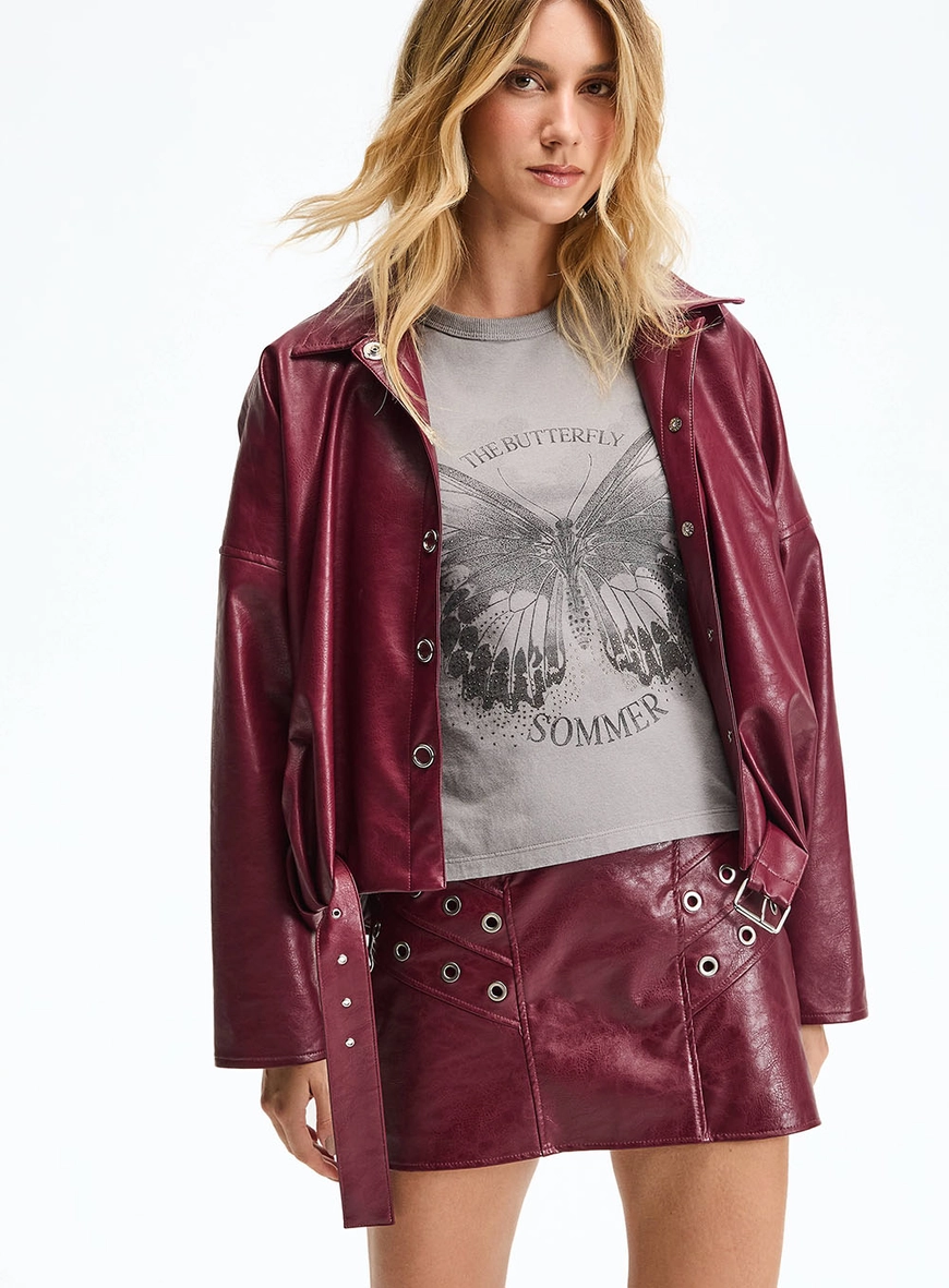 Camiseta Estampada Com Aplicação Cinza 5