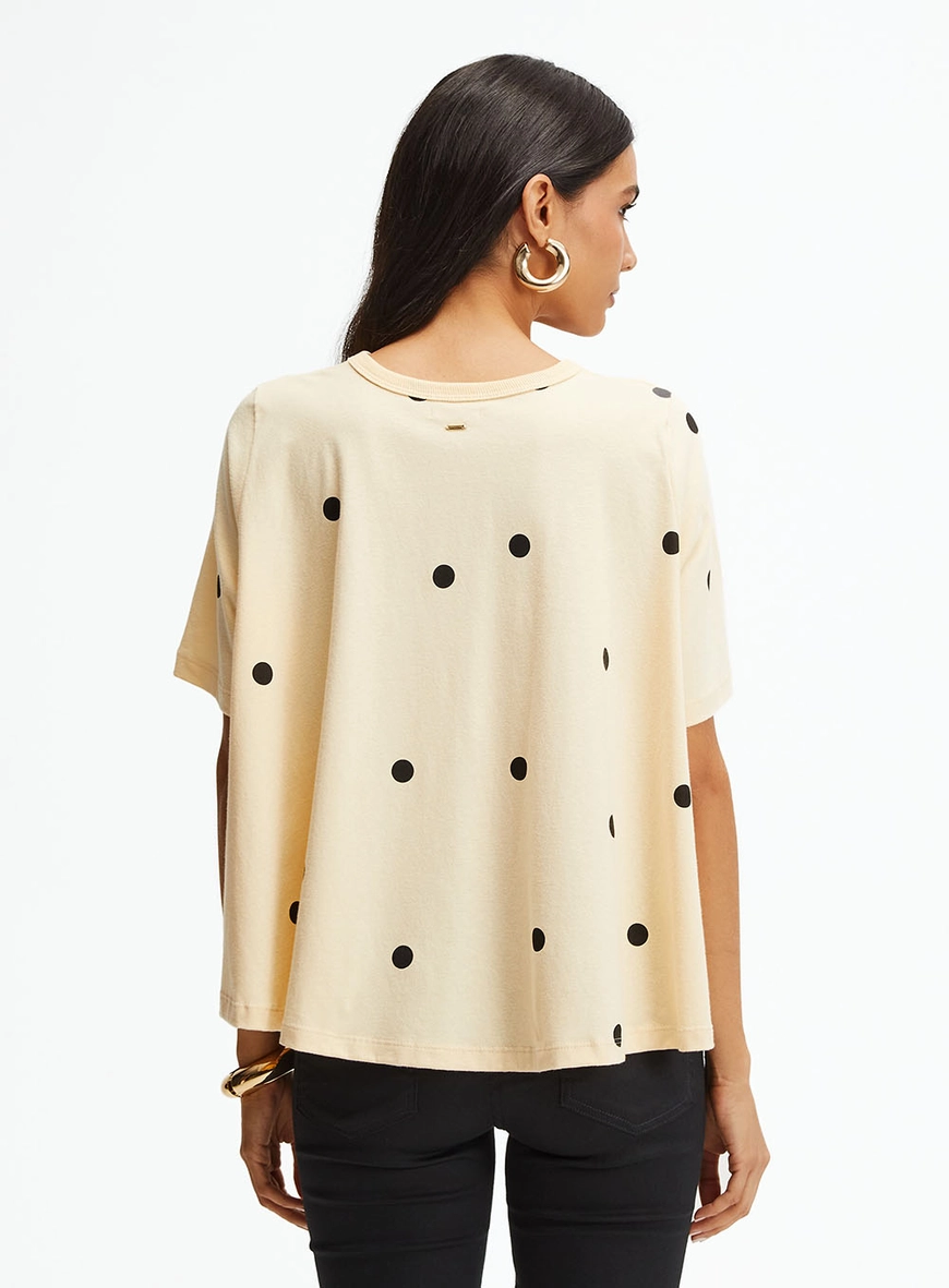 Camiseta Estampada Bege 4