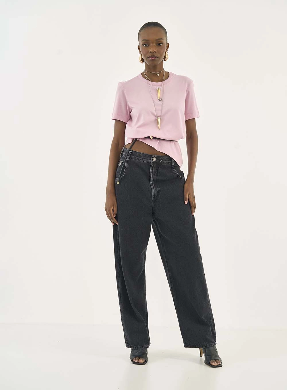 Camiseta Manga Curta Comfort Rosa
