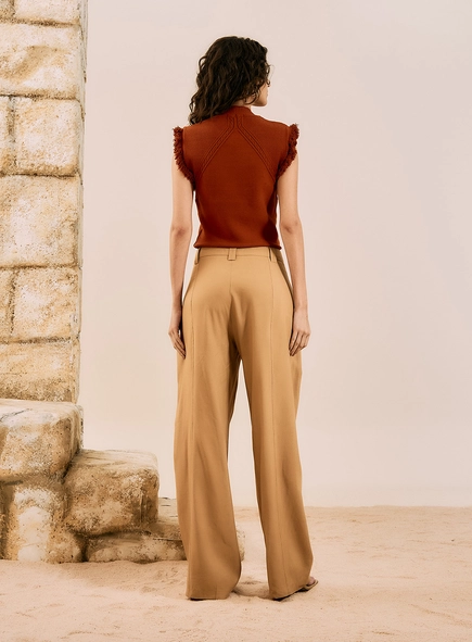 Calça Pantalona Alfaiataria Estruturada