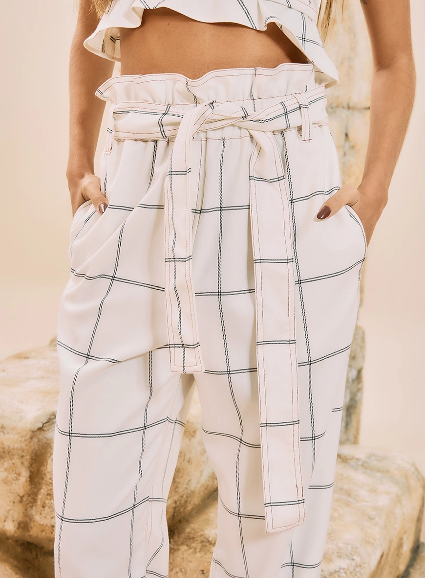Calça Alfaiataria Xadrez Estampados 3