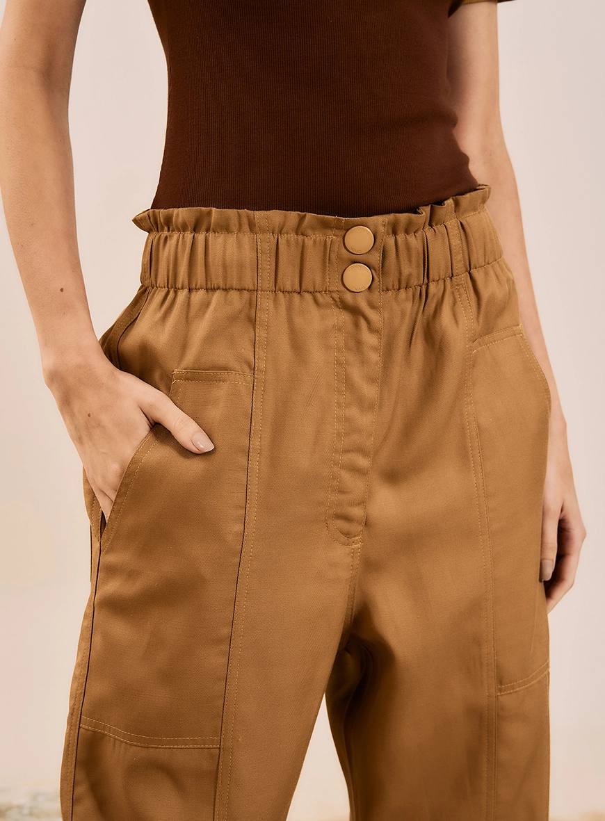Calça Baggy Clochard Bege 2
