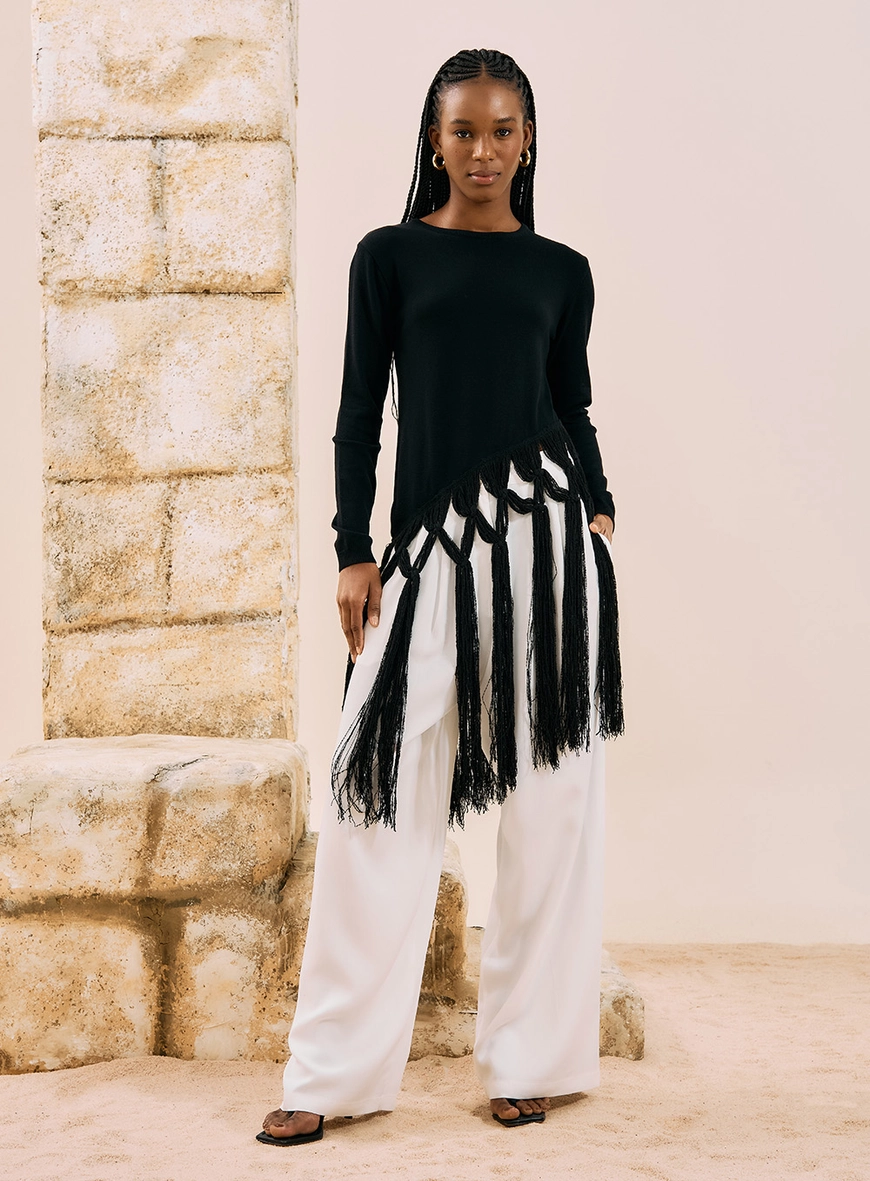 Calça Alfaiataria Wide Leg Off Shell 4