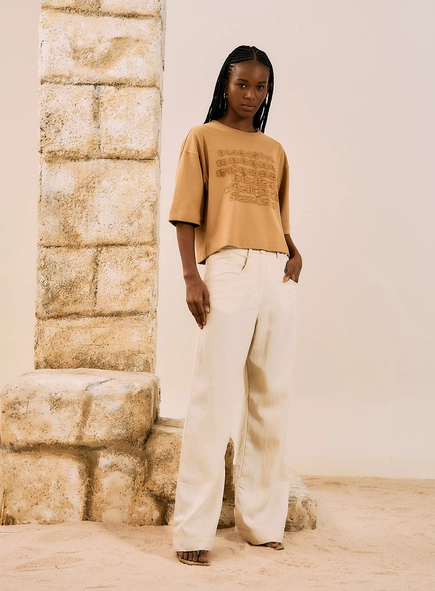 Calça Wide Leg Utilitária