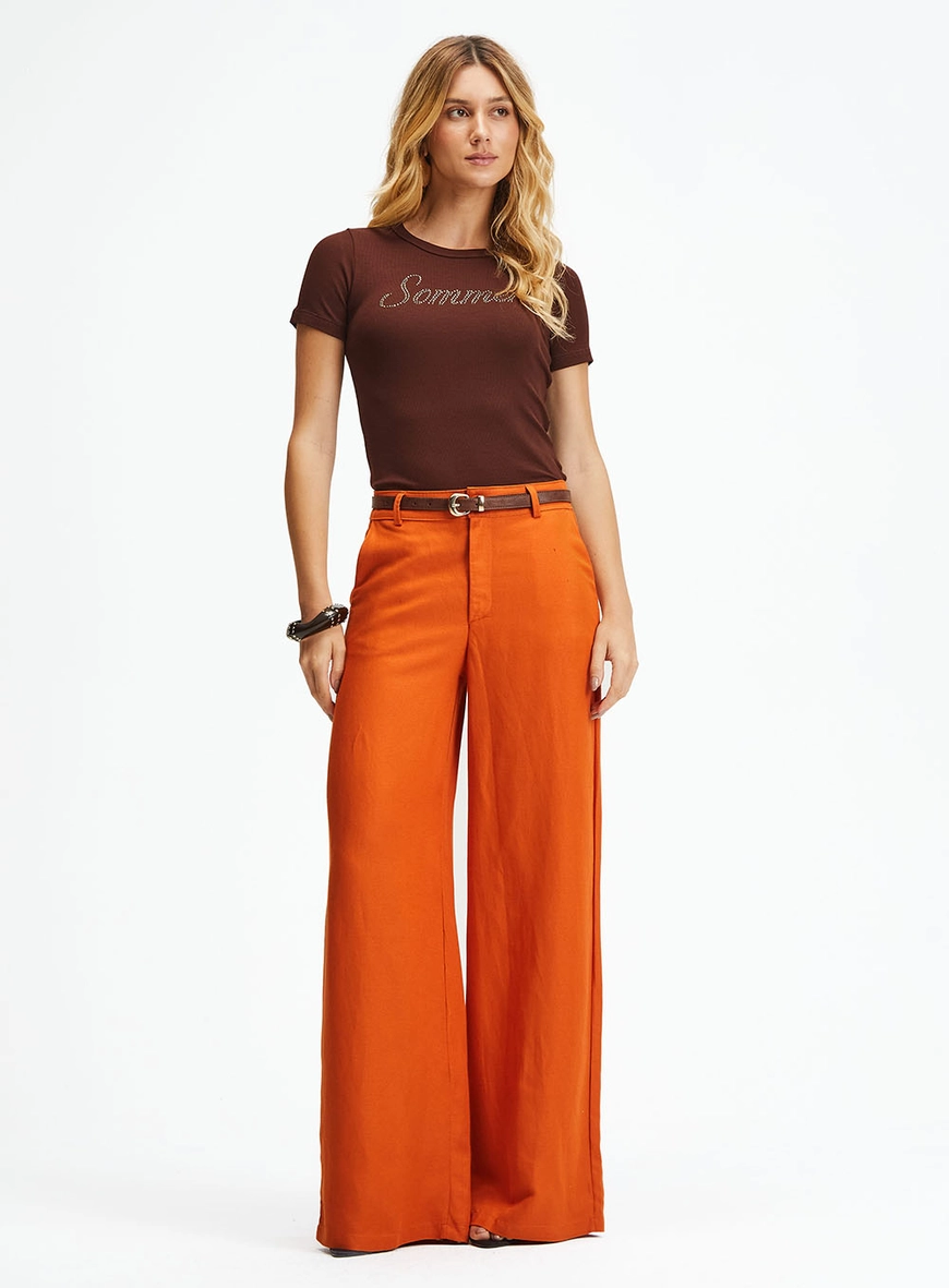 Blusa Small Com Aplicação Marrom 1