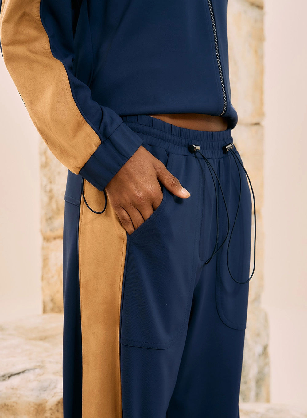 Calça Wide Leg Athleisure Azul 2