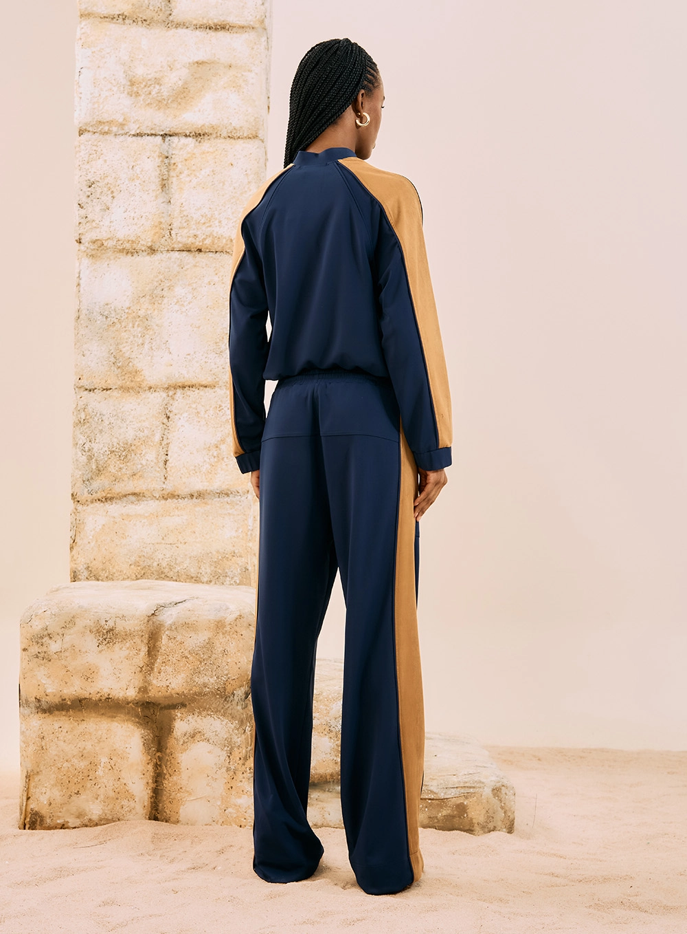 Calça Wide Leg Athleisure Azul 3