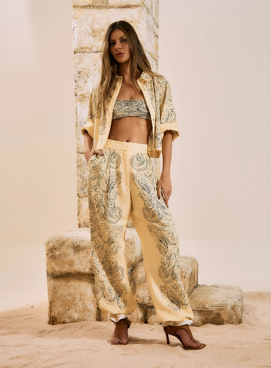 Calça Pantalona Paisley Print Estampados 3