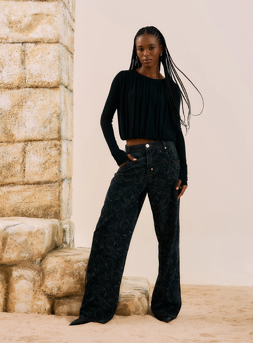 Calça Jeans Estampada Lilian Estampados 1