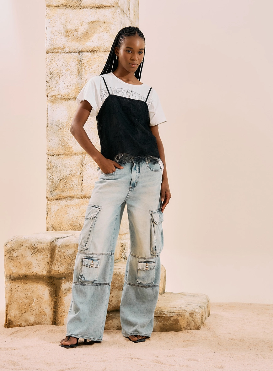 Calça Jeans Cargo Índigo 4