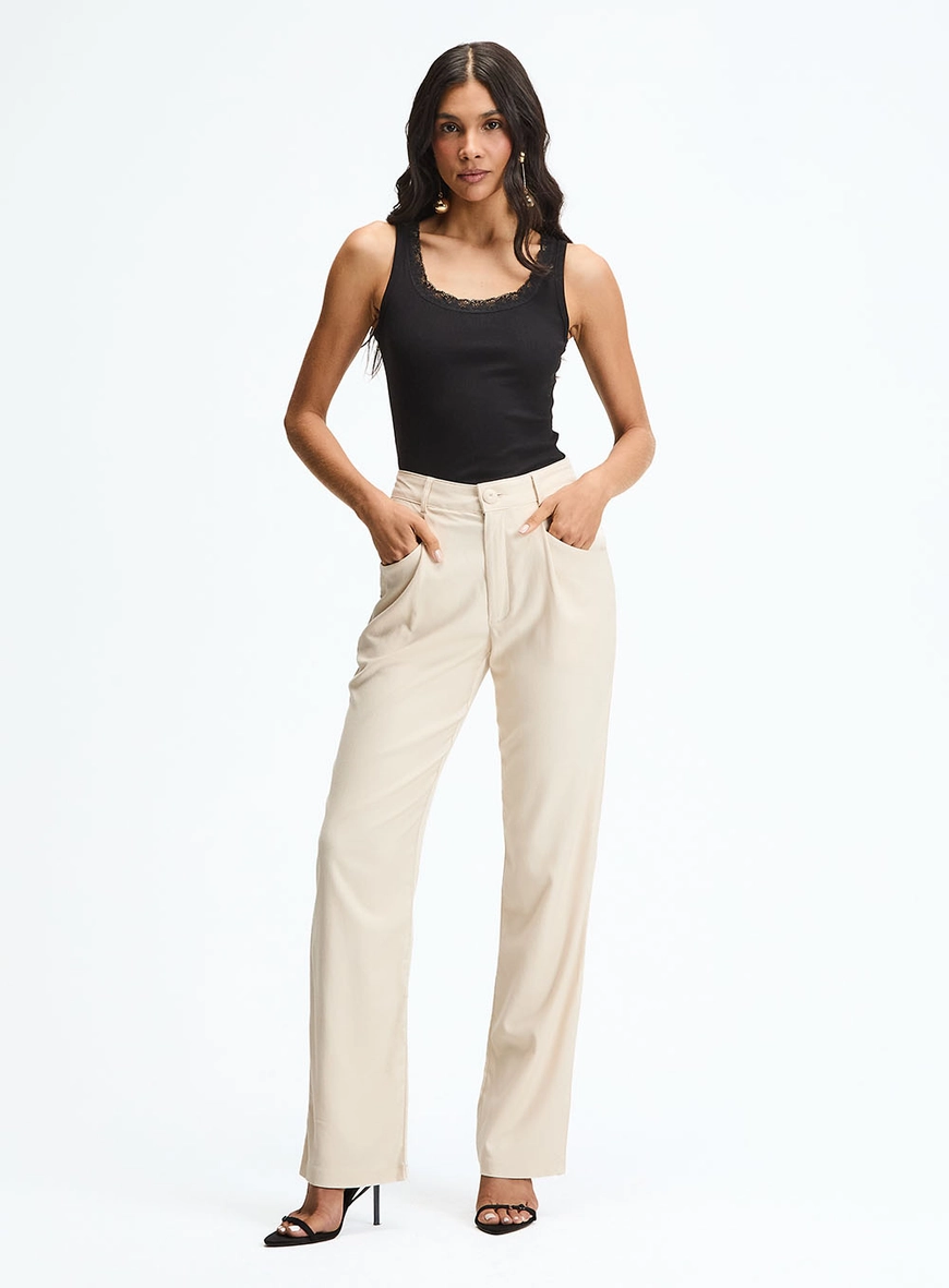 Regata Canelada Slim Com Sobreposição Preto 4