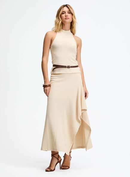 Regata Slim Canelada Com Cava Halter