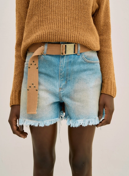 Short Jeans Com Cinto