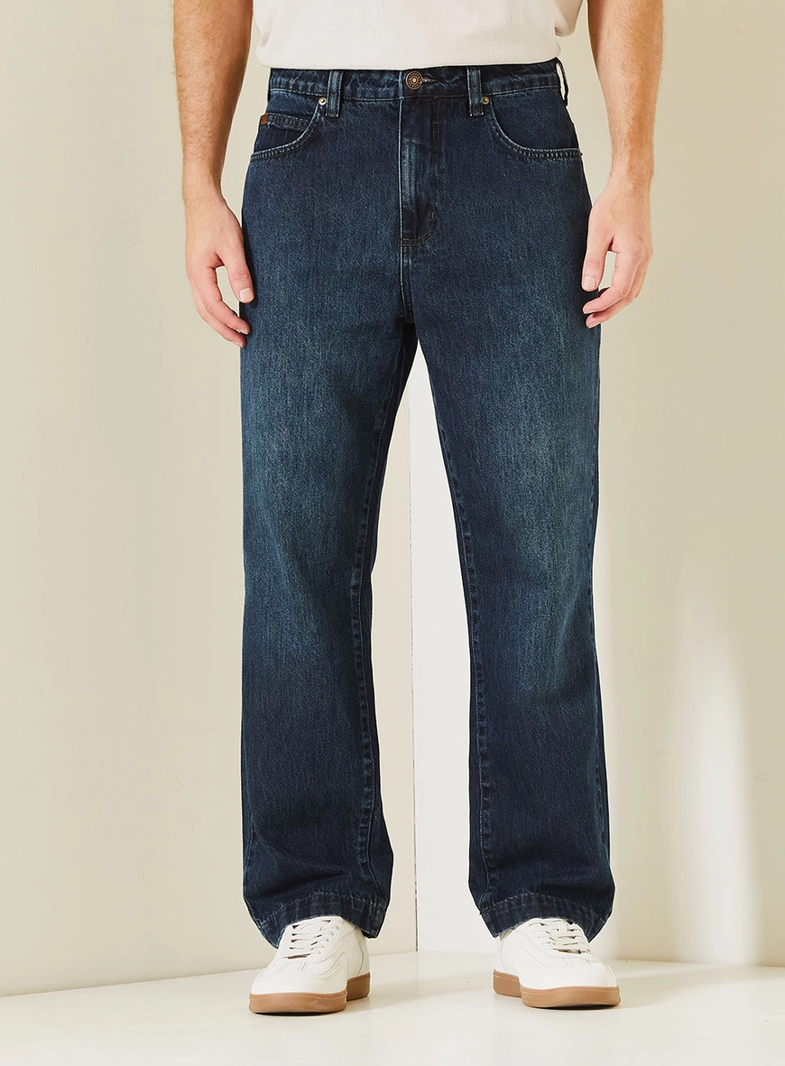 Calça Jeans Masculina Reta Loose Índigo 2