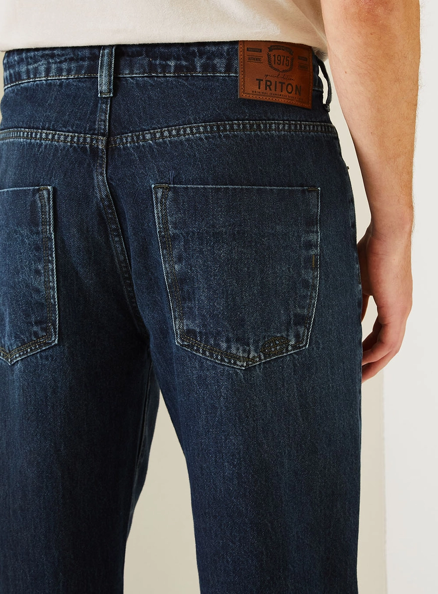 Calça Jeans Masculina Reta Loose Índigo 3