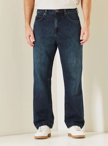 Calça Jeans Masculina Reta Loose