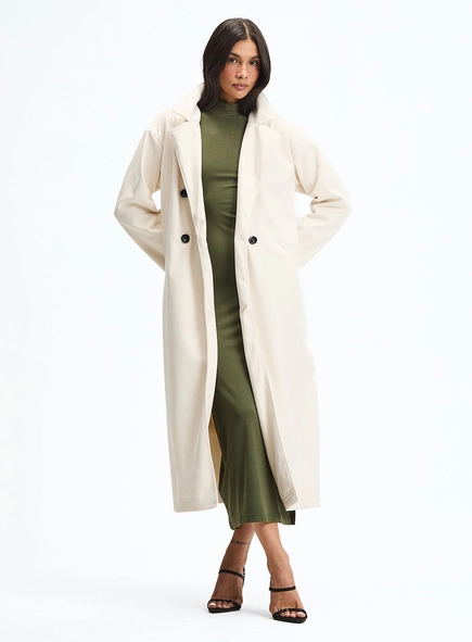 Vestido Longo Slim Com Gola Alta