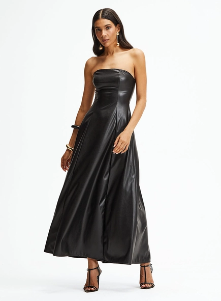 Vestido Midi Evasê Tomara Que Caia