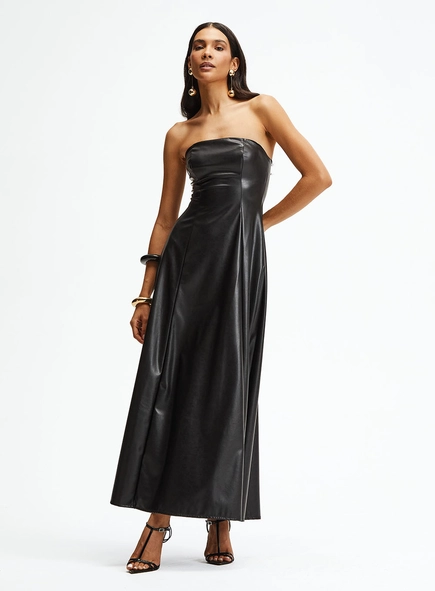Vestido Midi Evasê Tomara Que Caia