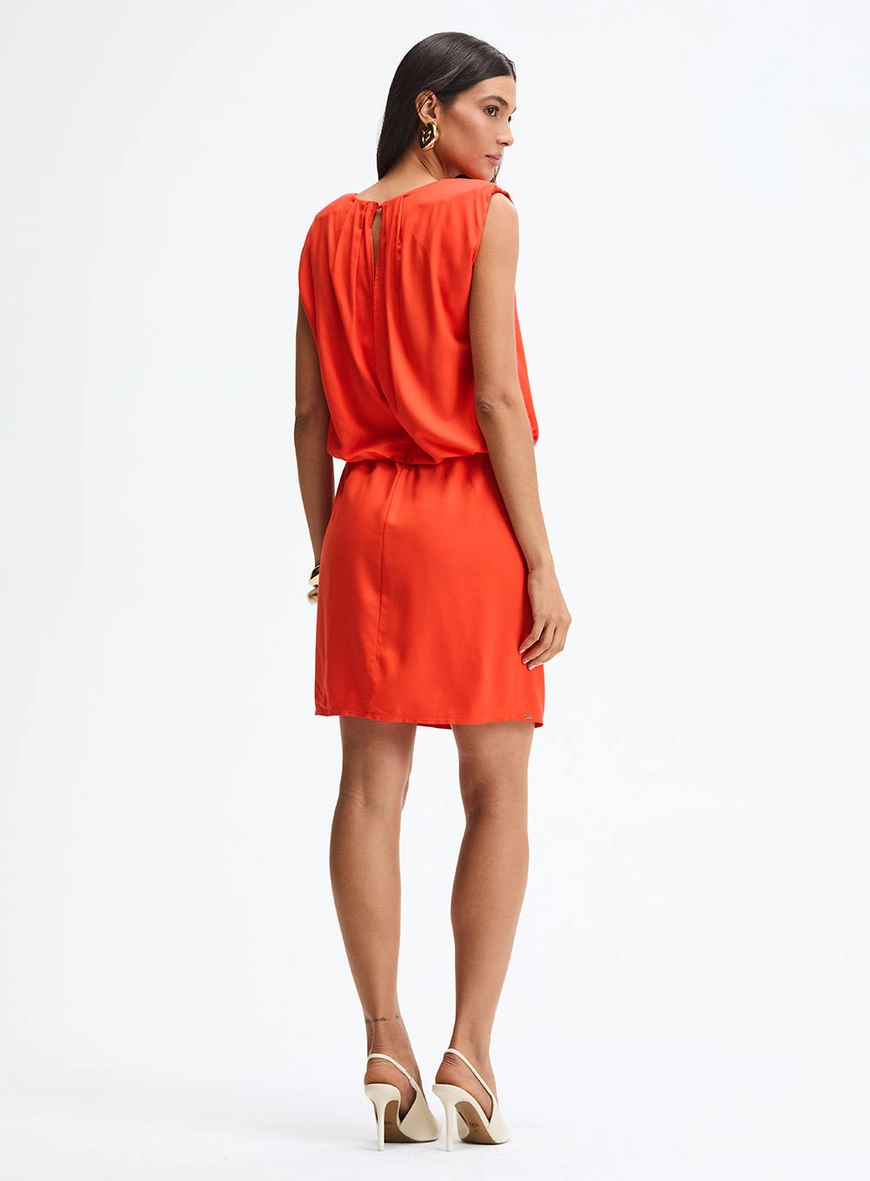 Vestido Curto Comfort Laranja 4