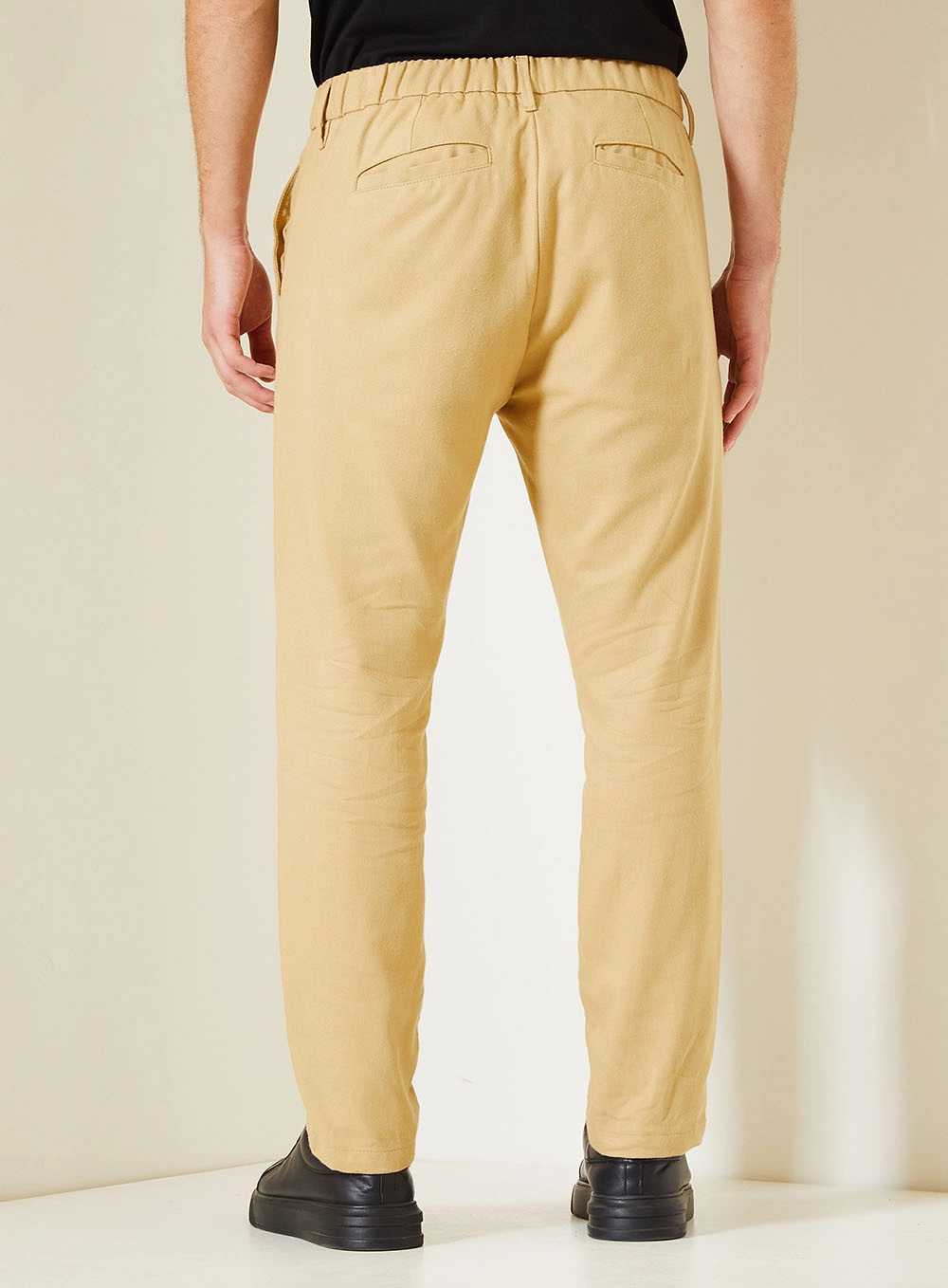 Calça Em Sarja Reta Harry Bege 4