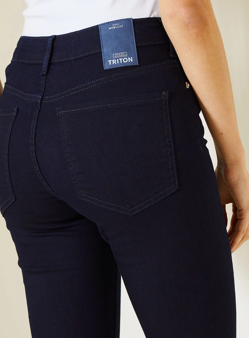 Calça Jeans Michele Feminina Com Cintura Alta Índigo 3