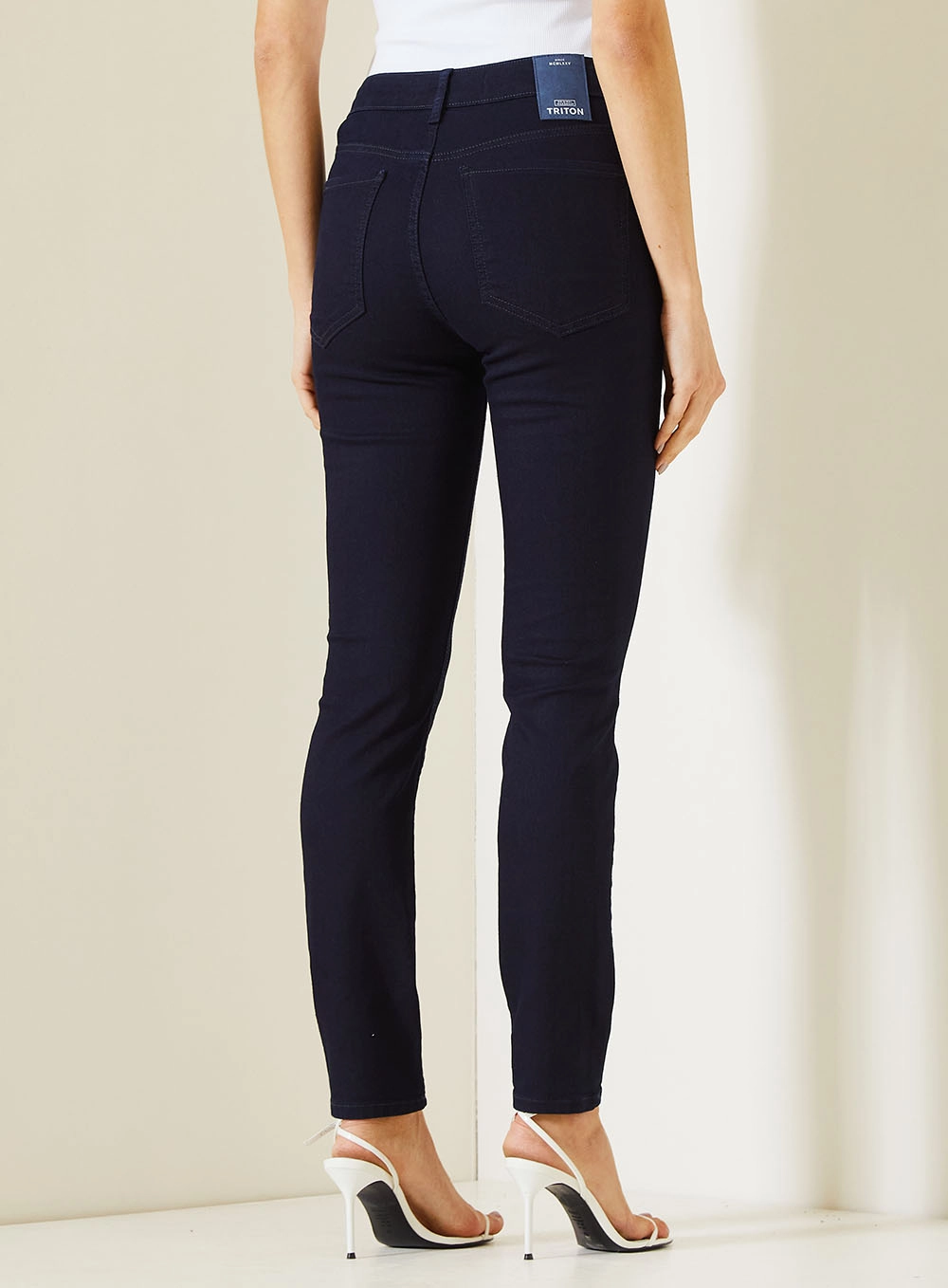 Calça Jeans Michele Feminina Com Cintura Alta Índigo 4