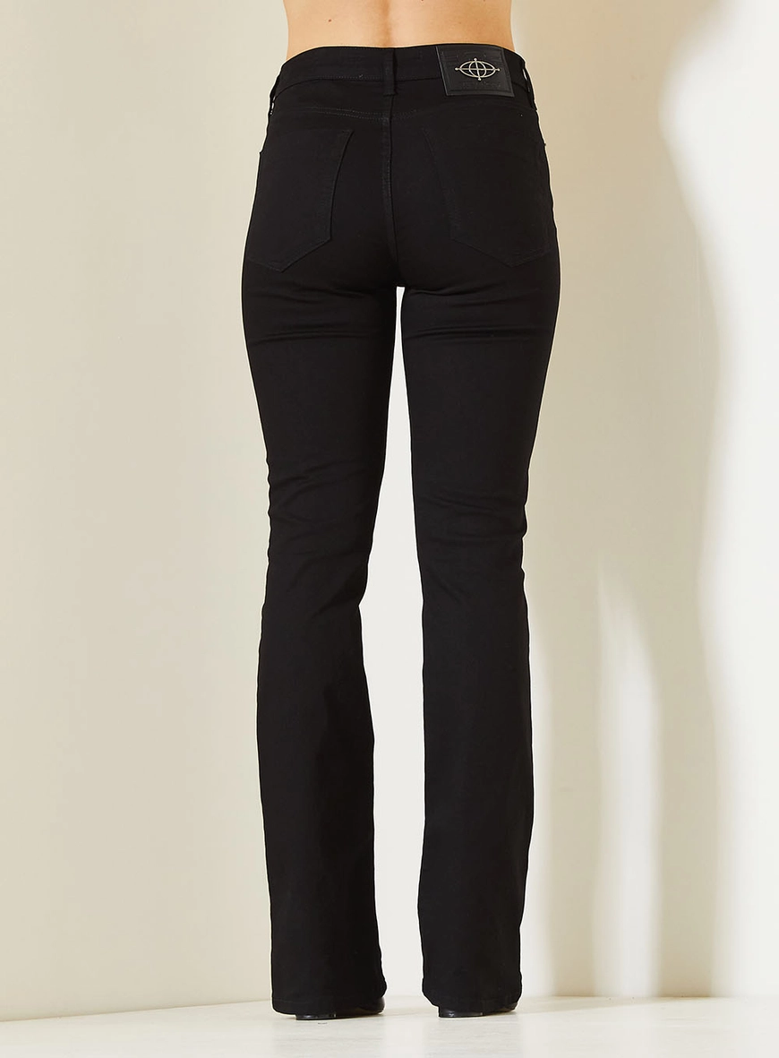 Calça Jeans Camila Feminina Com Cintura Alta Indigo Preto 4
