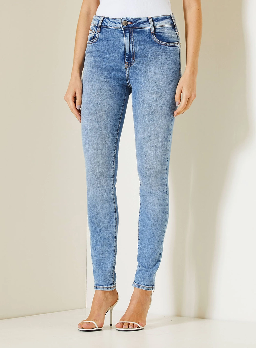 Calça Jeans Feminina Michele Com Cintura Alta Índigo 2
