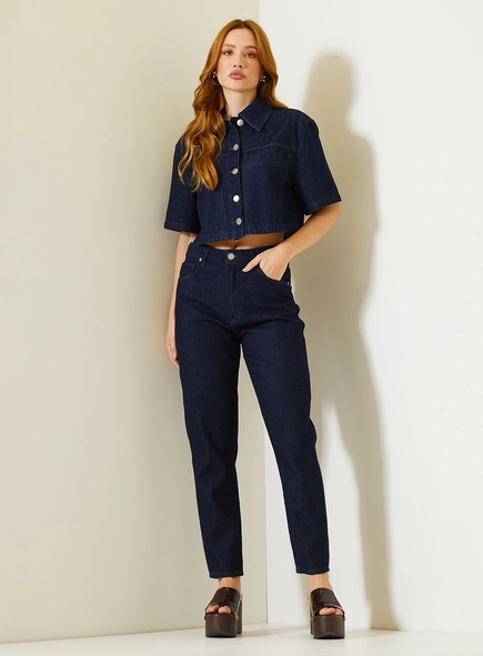 Calça Jeans Feminina Ayla Com Cintura Alta