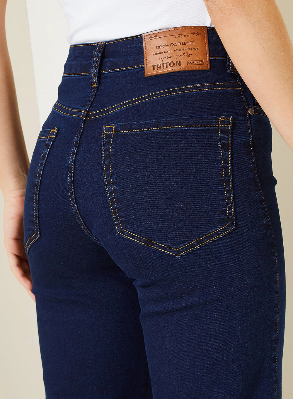 Calça Laura Feminina Com Cintura Alta Índigo 3