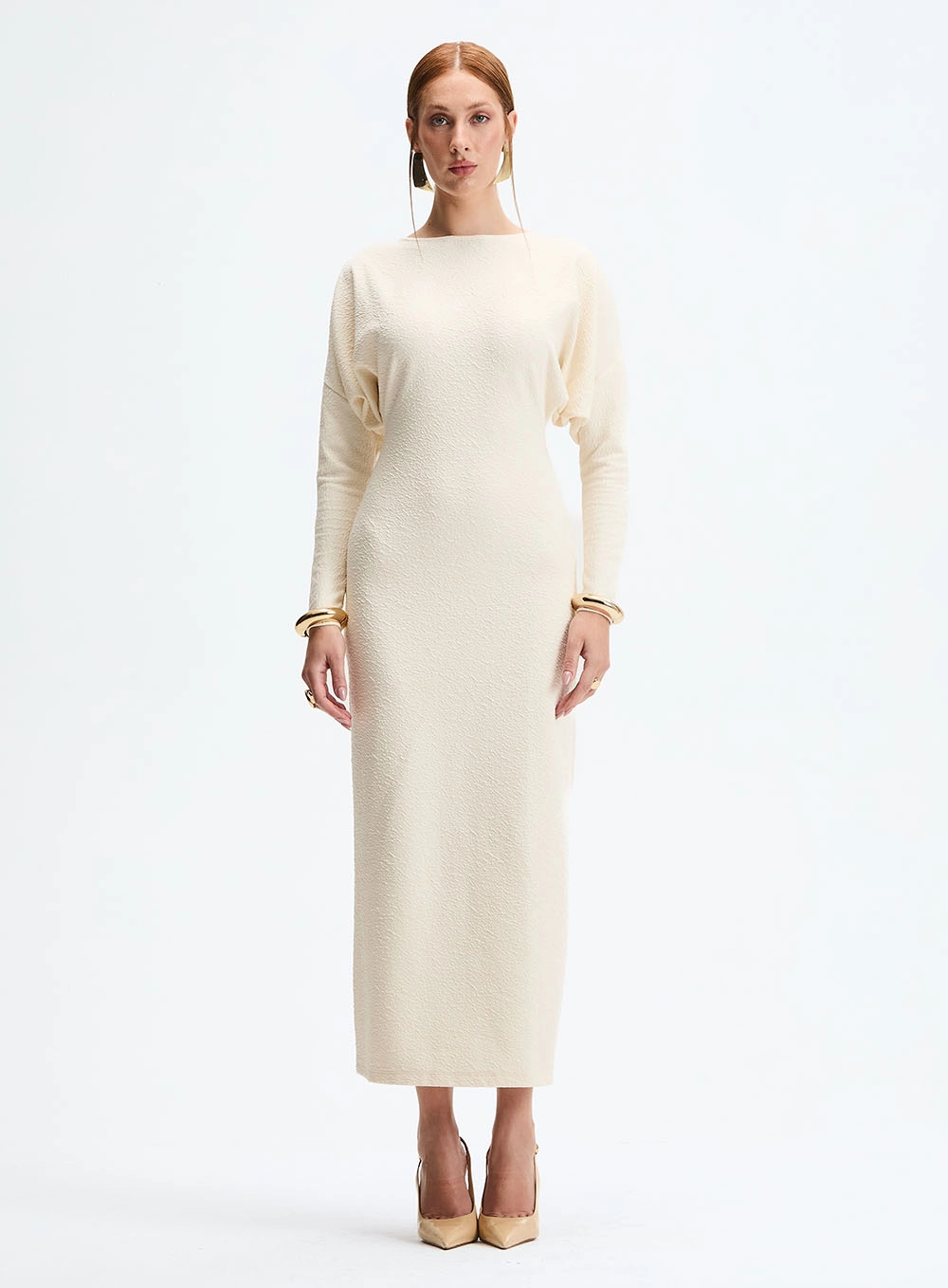 Vestido Midi Slim Abertura Costas Off Shell 2