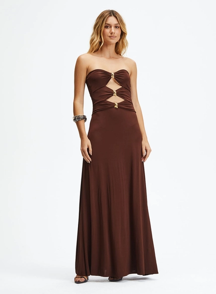 Vestido Longo Godê Tomara Que Caia