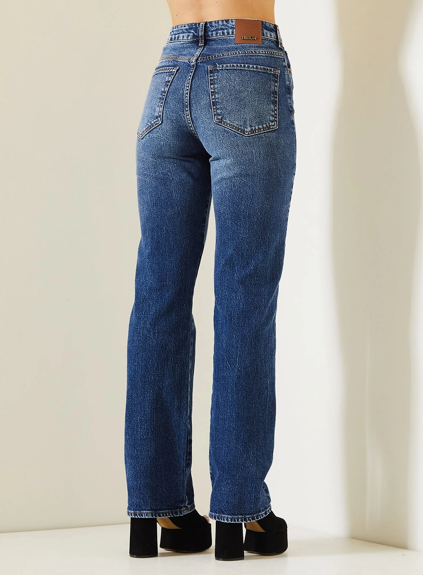 Calça Jeans Laura Feminina Com Cintura Alta Índigo 4