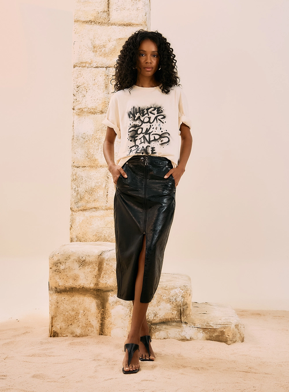 Jaqueta Oversized PU Aged Jaqueta Oversized Pu Aged | Open