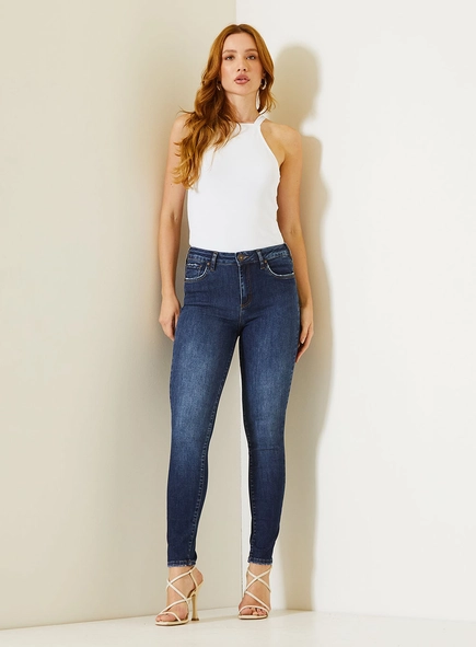 Calça Jeans Michele Feminina Com Cintura Alta