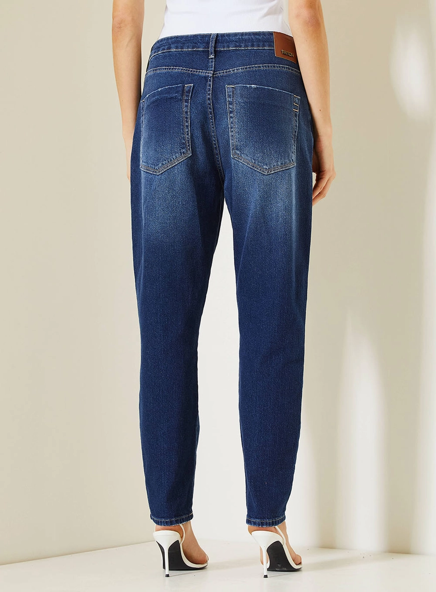 Calça Jeans Feminina Ayla Com Cintura Alta Índigo 4