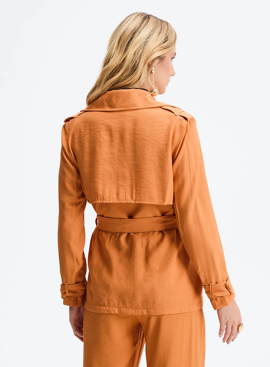 Casaco Feminina Alfaiataria Comfort Laranja 4