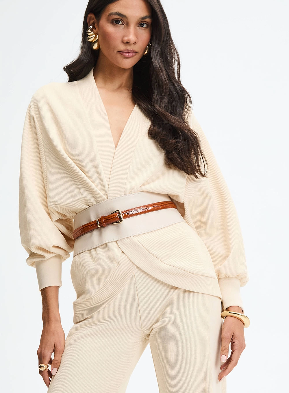 Casaco Feminino Oversized Bege 3