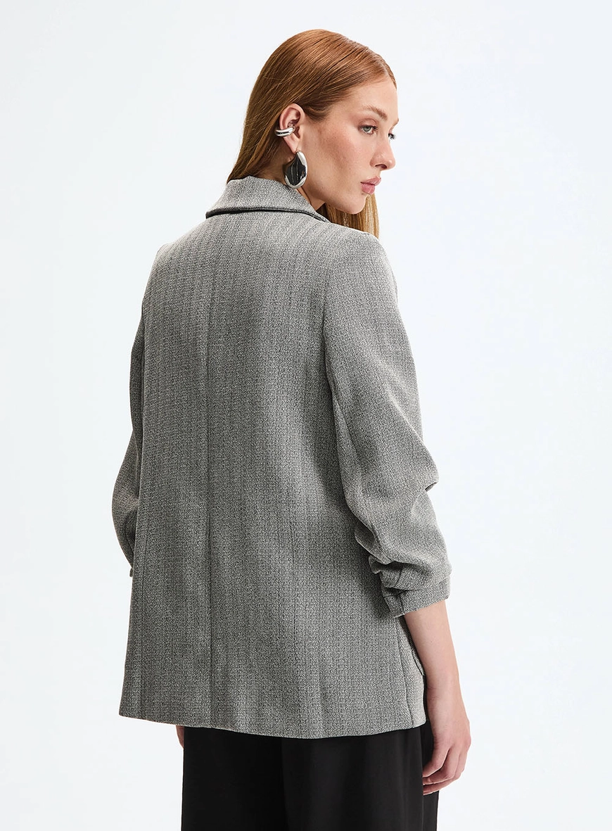Blazer Over Alfaiataria Listrado Estampados 4